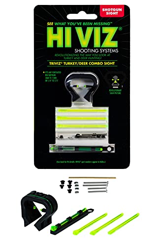 Front and rear turkey sight display of HIVIZ TriViz
