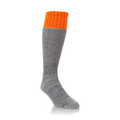 HIWASSEE heavyweight hunting over-the-calf sock in blaze orange for all-day warmth and comfort