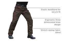 Hiwise tactical pants featuring D-ring pockets for tools and keys.