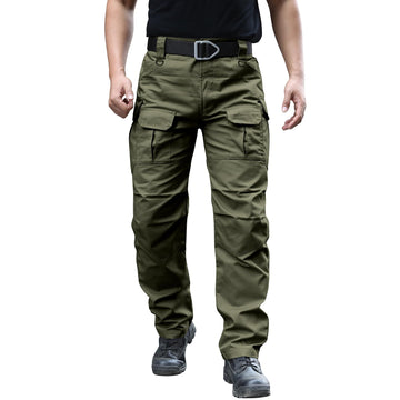 Hiwise men's stretch tactical pants gusseted crotch allows freer movement.