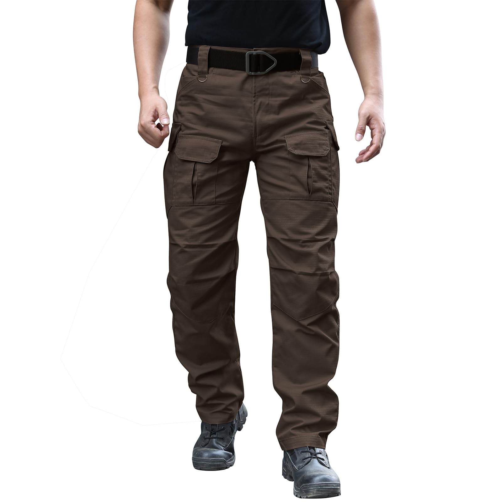 Hiwise men's stretch tactical pants multi-pocket cargo keeps tools organized