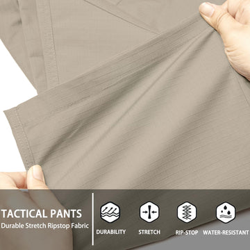 Hiwise men's stretch tactical pants multi-pocket layout reveals ample storage.