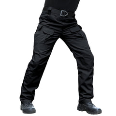 Hiwise men's stretch tactical pants water-resistant ripstop front view for rugged outdoor use