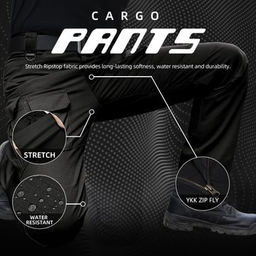 Hiwise tactical pants feature a durable YKK zipper and belt loops