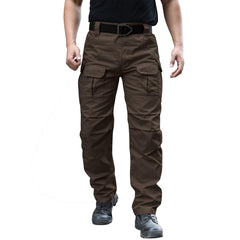 Hiwise stretch tactical pants waistband detail emphasizing elastic fit and belt loops.