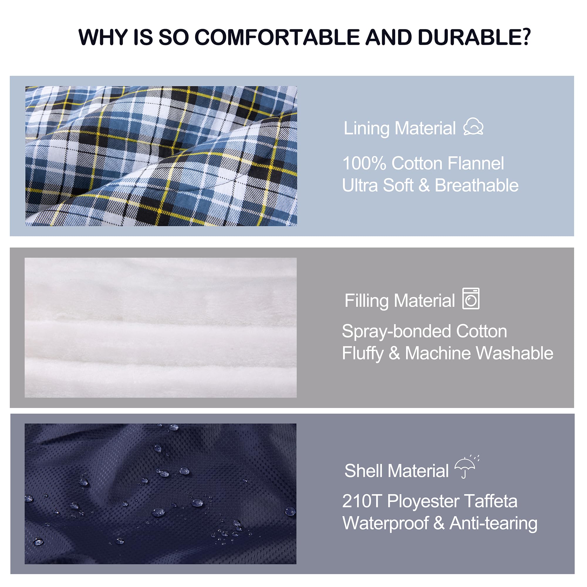HiZYNICE sleeping bag flannel lining close-up conveys cozy softness