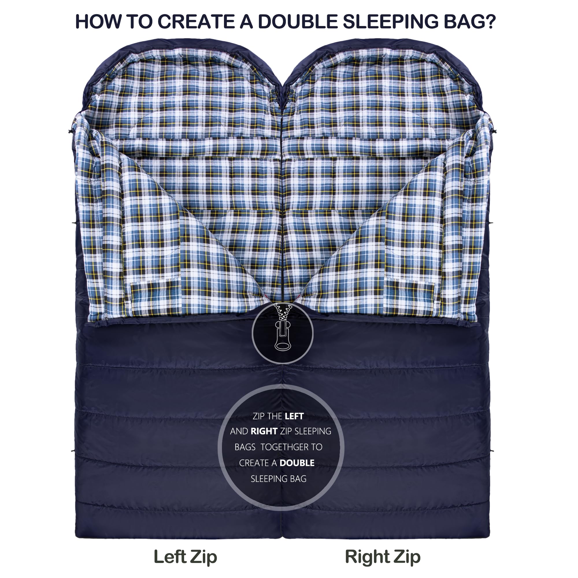 HiZYNICE sleeping bag ventilation opening demonstrates airflow control