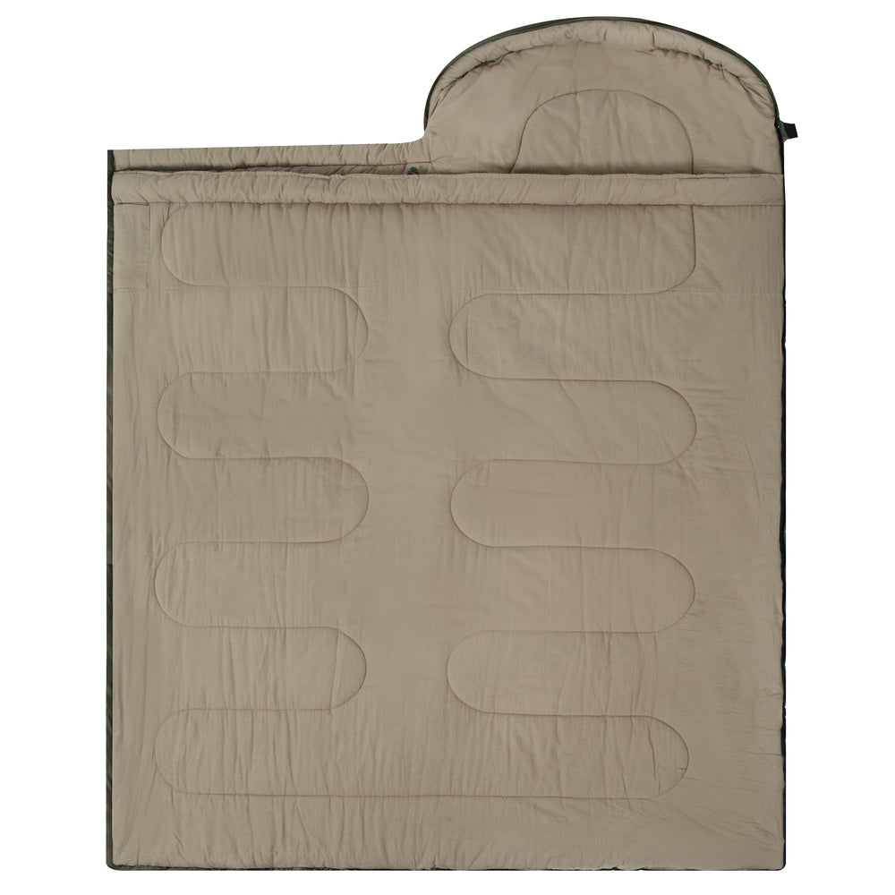 HiZYNICE winter sleeping bag two bags zipped into a double or opened as mat