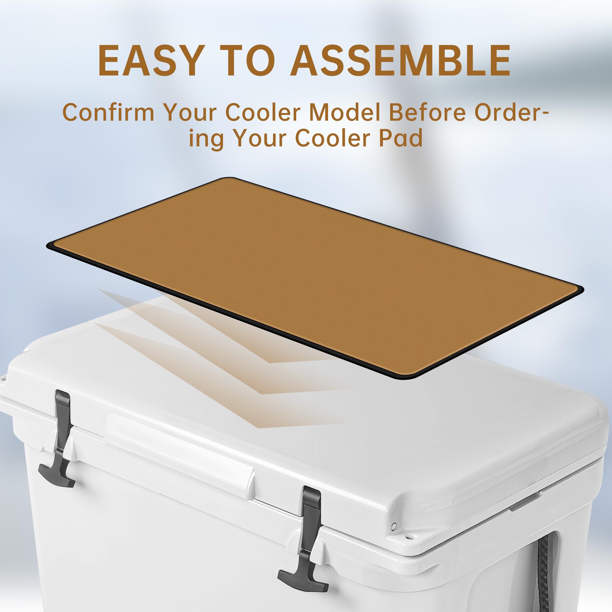 Hjdeck cooler pad stain-resistant surface is easy to wipe clean.