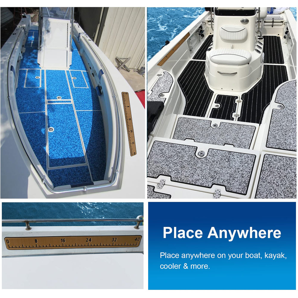 Hjdeck fish ruler dock application with adhesive backing enhances setup