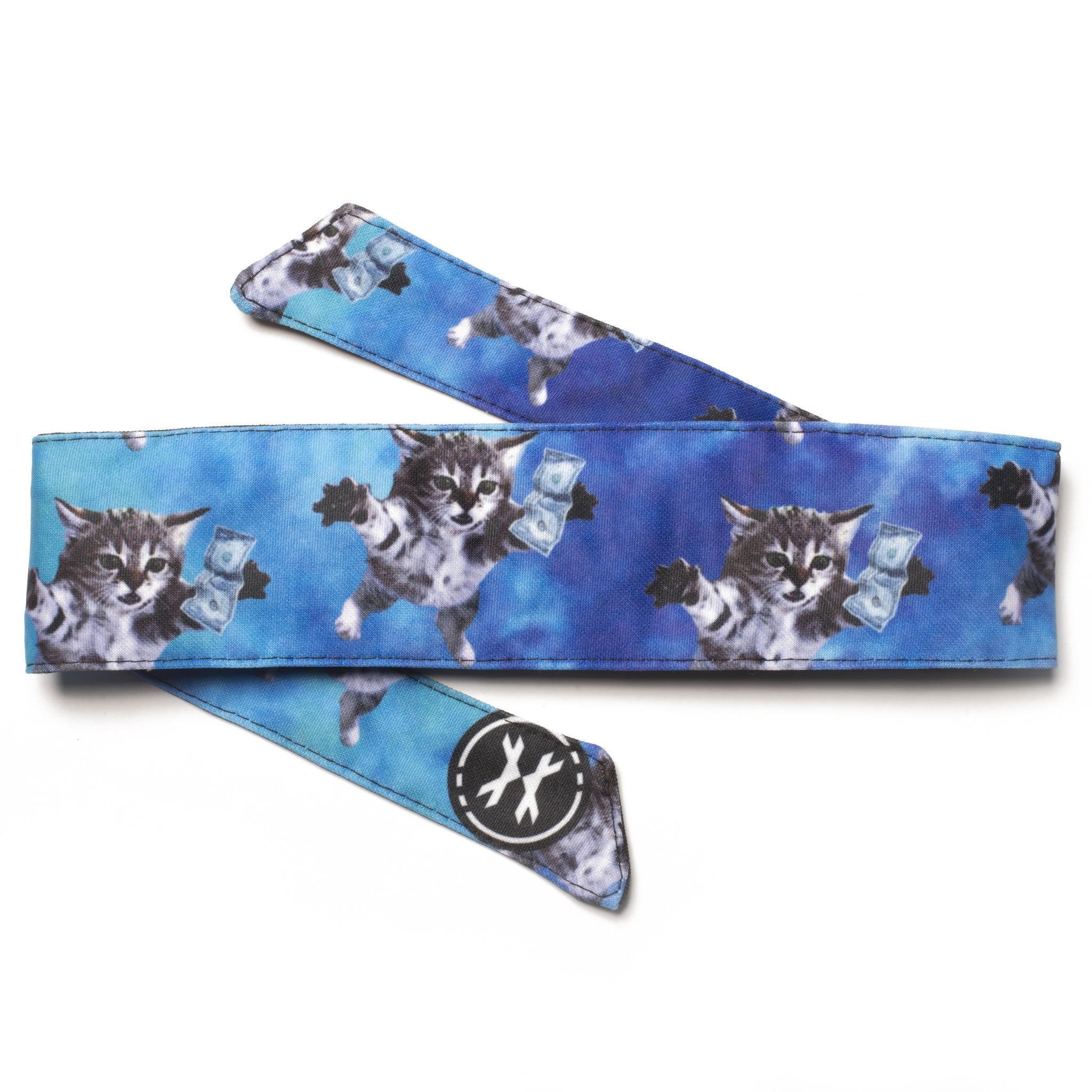 HK Army Cat Cobain headband, 43in length, keeps sweat away for cooler play