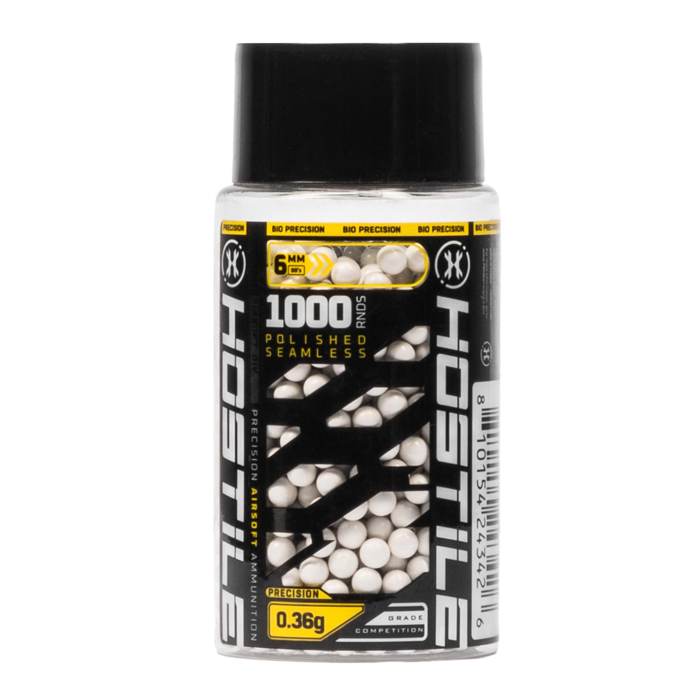 HK Army Hostile Bio BBs with polished finish for smooth feeding and reduced barrel wear