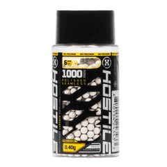 HK Army Hostile Biodegradable BBs 6mm 36g pack with polished finish for smooth feeding.