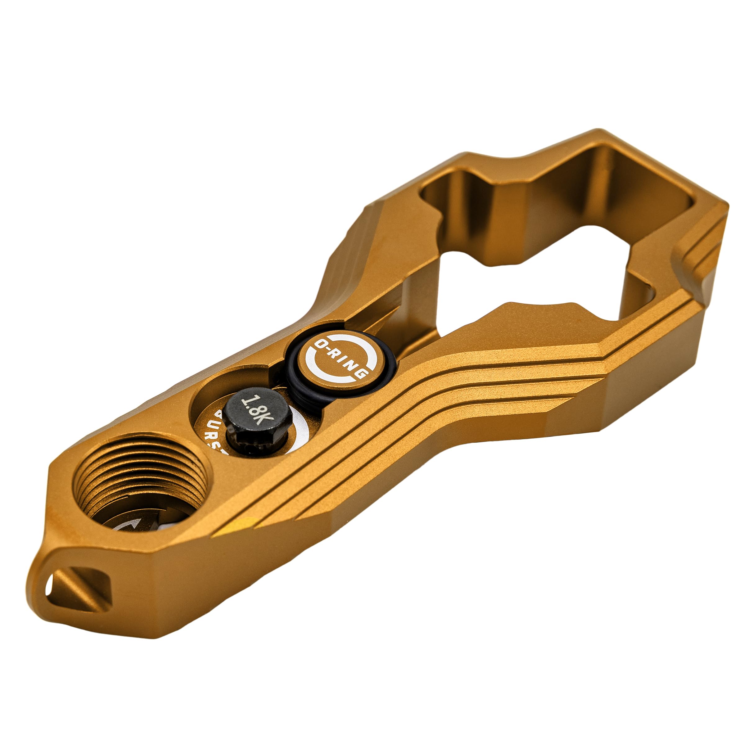 HK Army Tank Regulator Multi-Tool offers portable convenience in a compact gold body.
