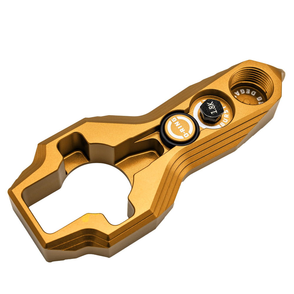 HK Army Tank Regulator Multi-Tool gold finish with laser-etched details for style and durability.