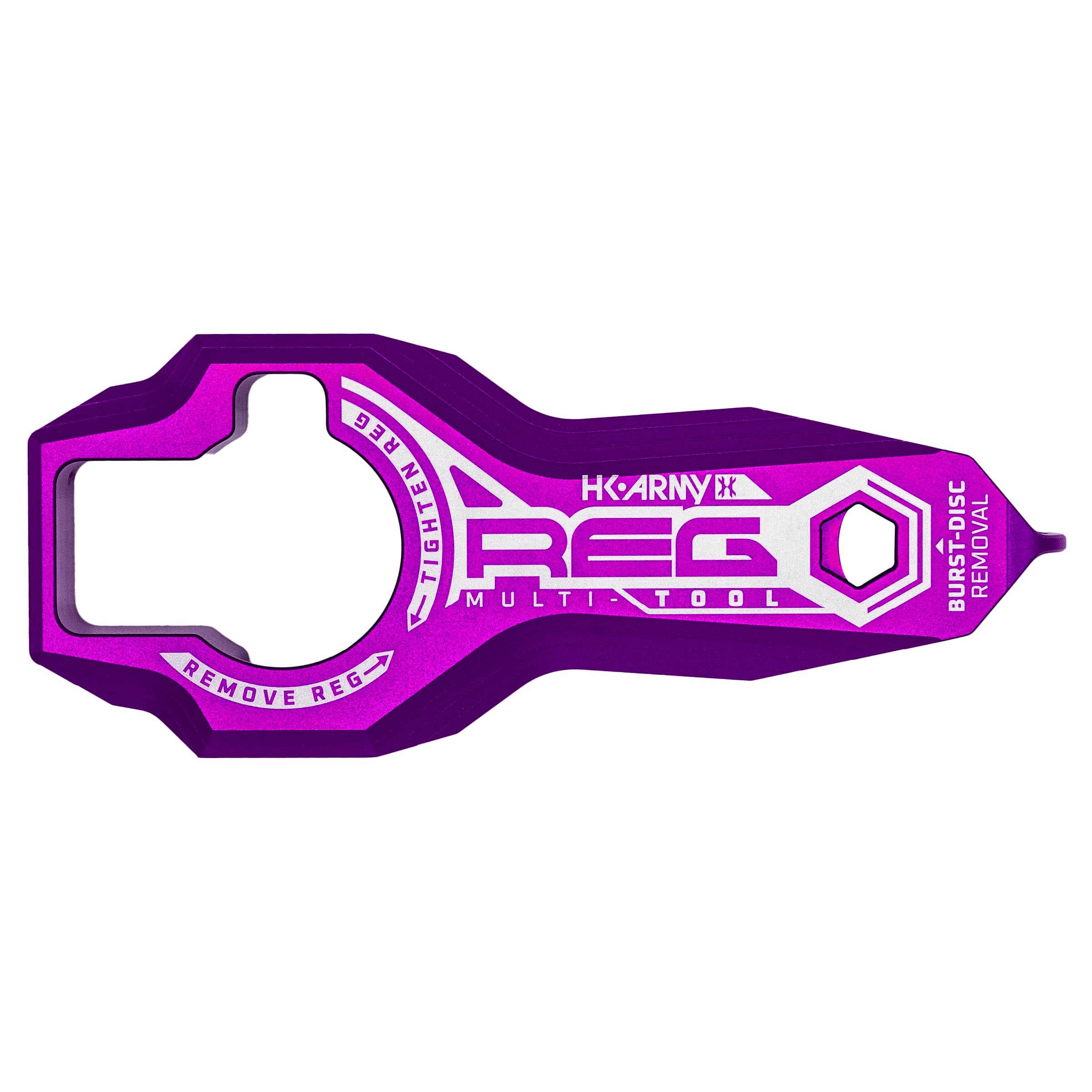 HK Army Tank Regulator Multi-Tool Purple built-in degassing area supports safe venting.