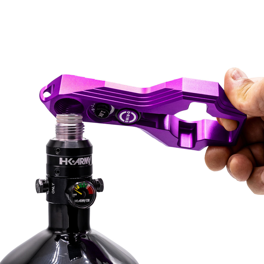 HK Army Tank Regulator Multi-Tool Purple vice-ready design supports extra torque.