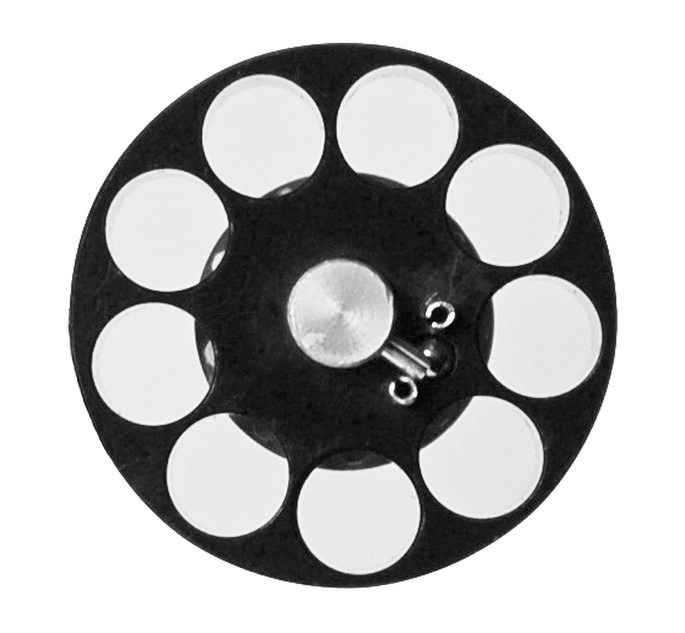 HKS 22-HR speedloader knob twist illustrating secure cartridge release.