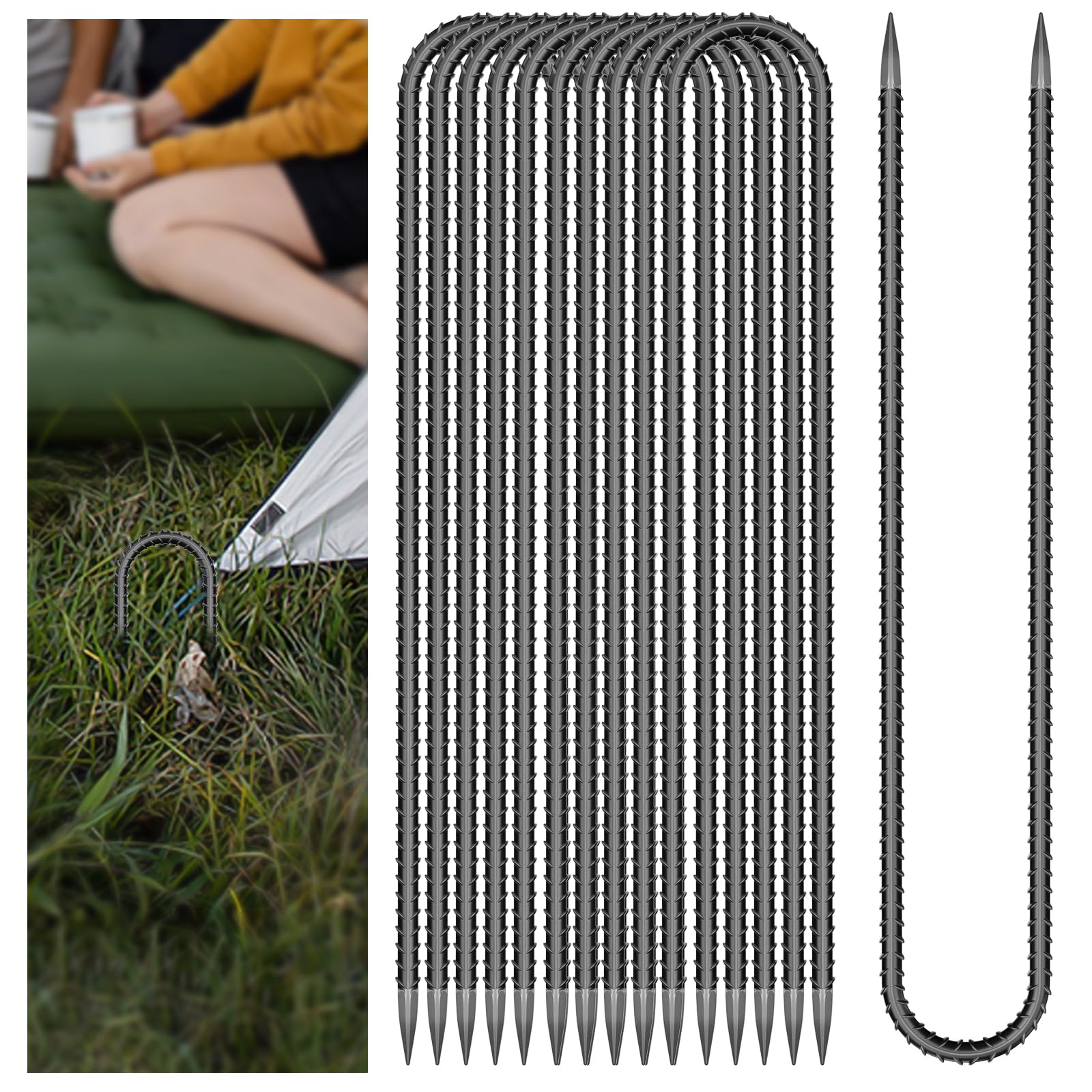 Hldgras 10 piece stake bundle is convenient for large setups.