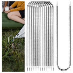 Hldgras 20pc trampoline stakes pack keeps outdoor setups secure.