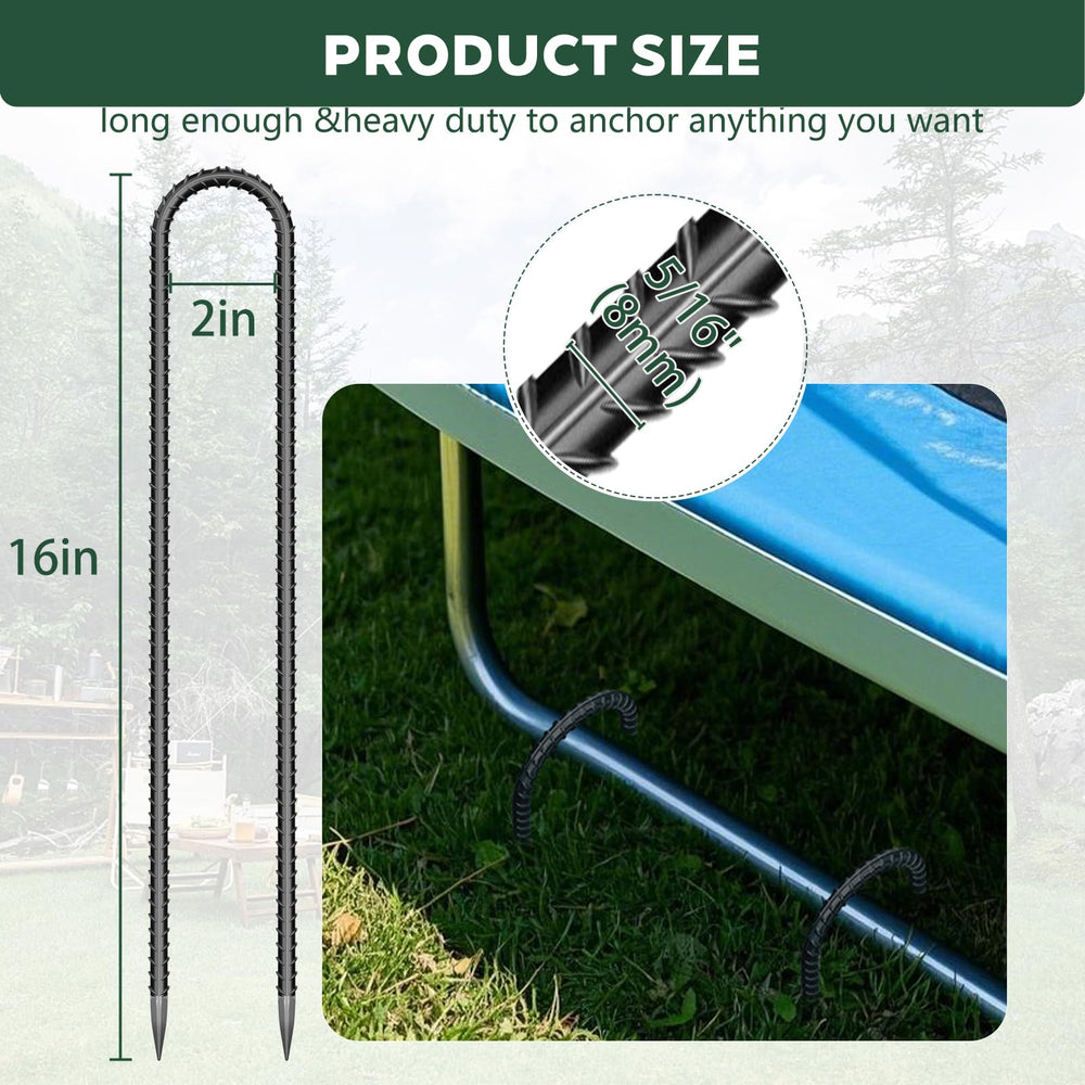 Hldgras galvanized steel ground stakes resist rust for long lasting use.