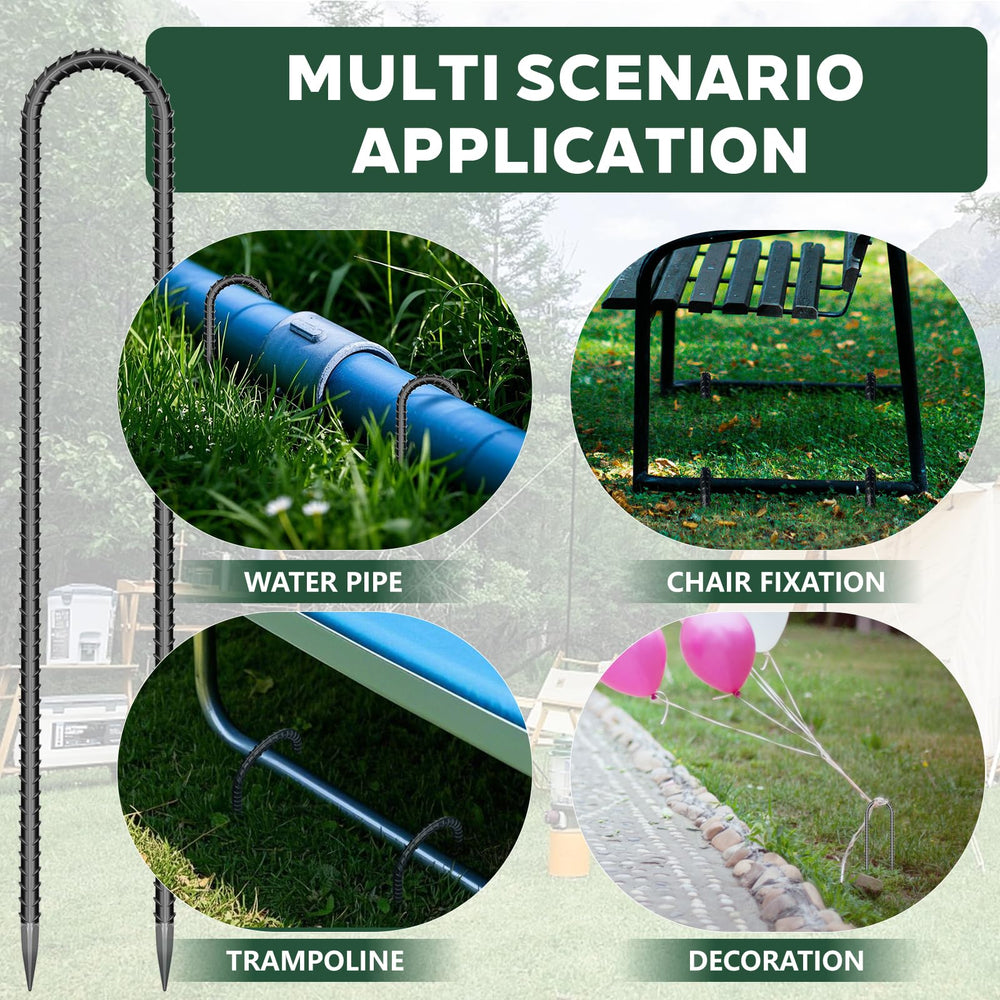 Hldgras multi use outdoor stakes support tents tarps and more.