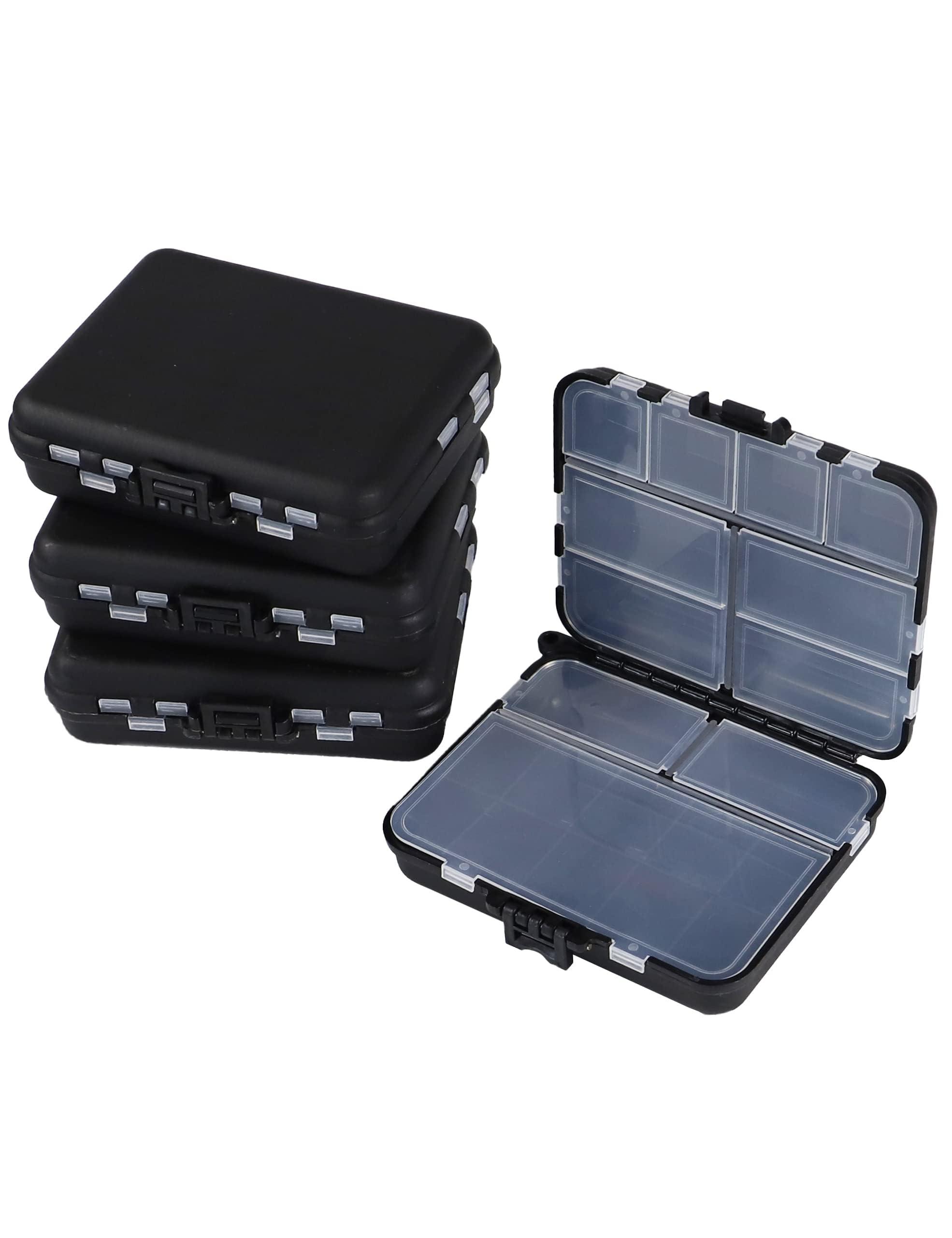 Hlotmeky 4 pack small tackle box organizer – compact plastic storage for fishing gear