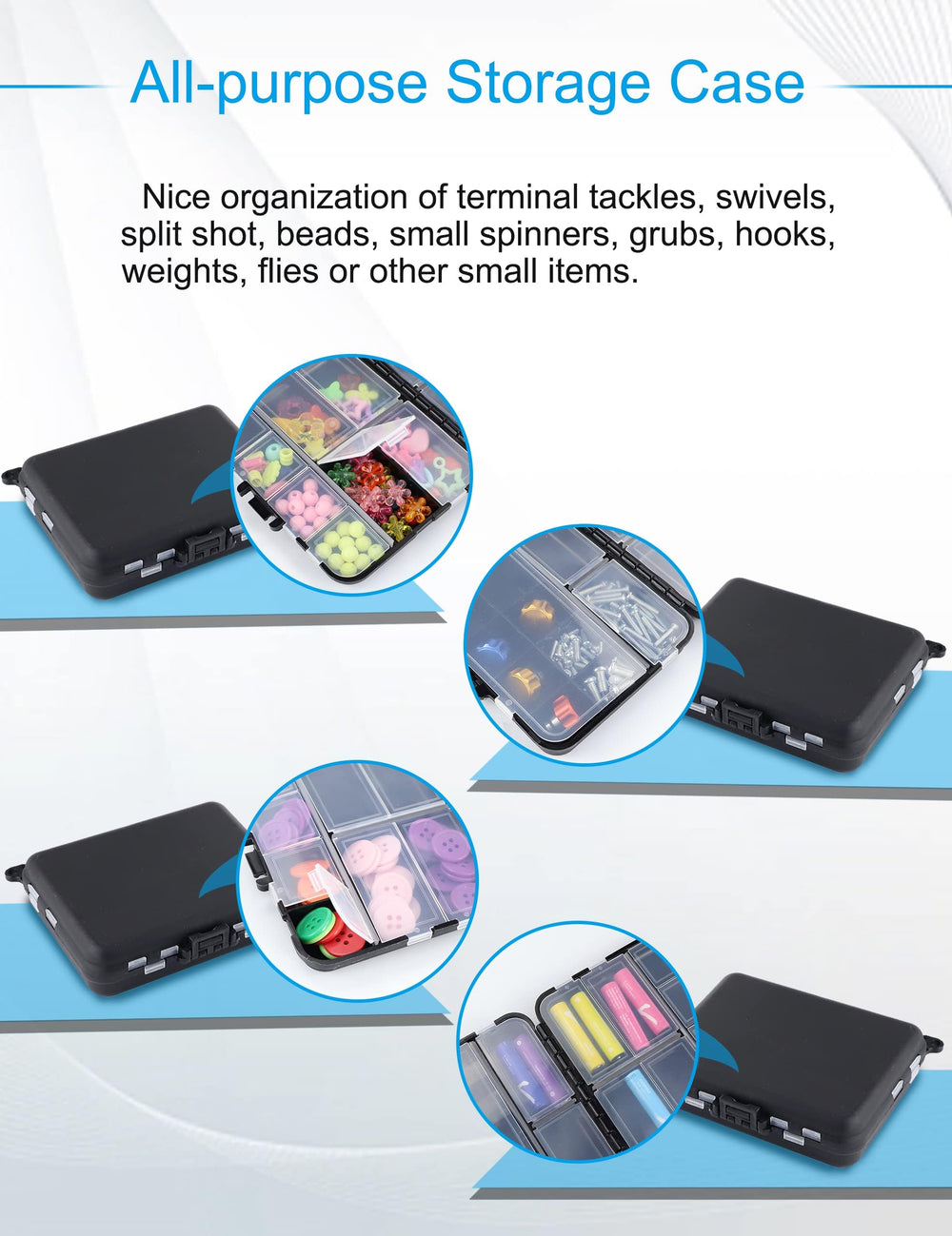 Portable tackle box set ideal for kayak, backpack and vest