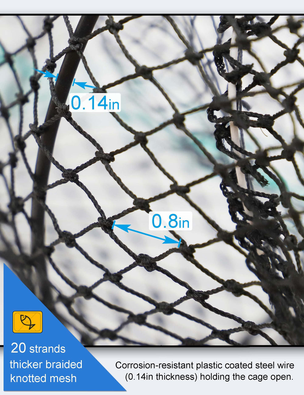 Crab trap entrances two 5.5 inch cones for various sizes
