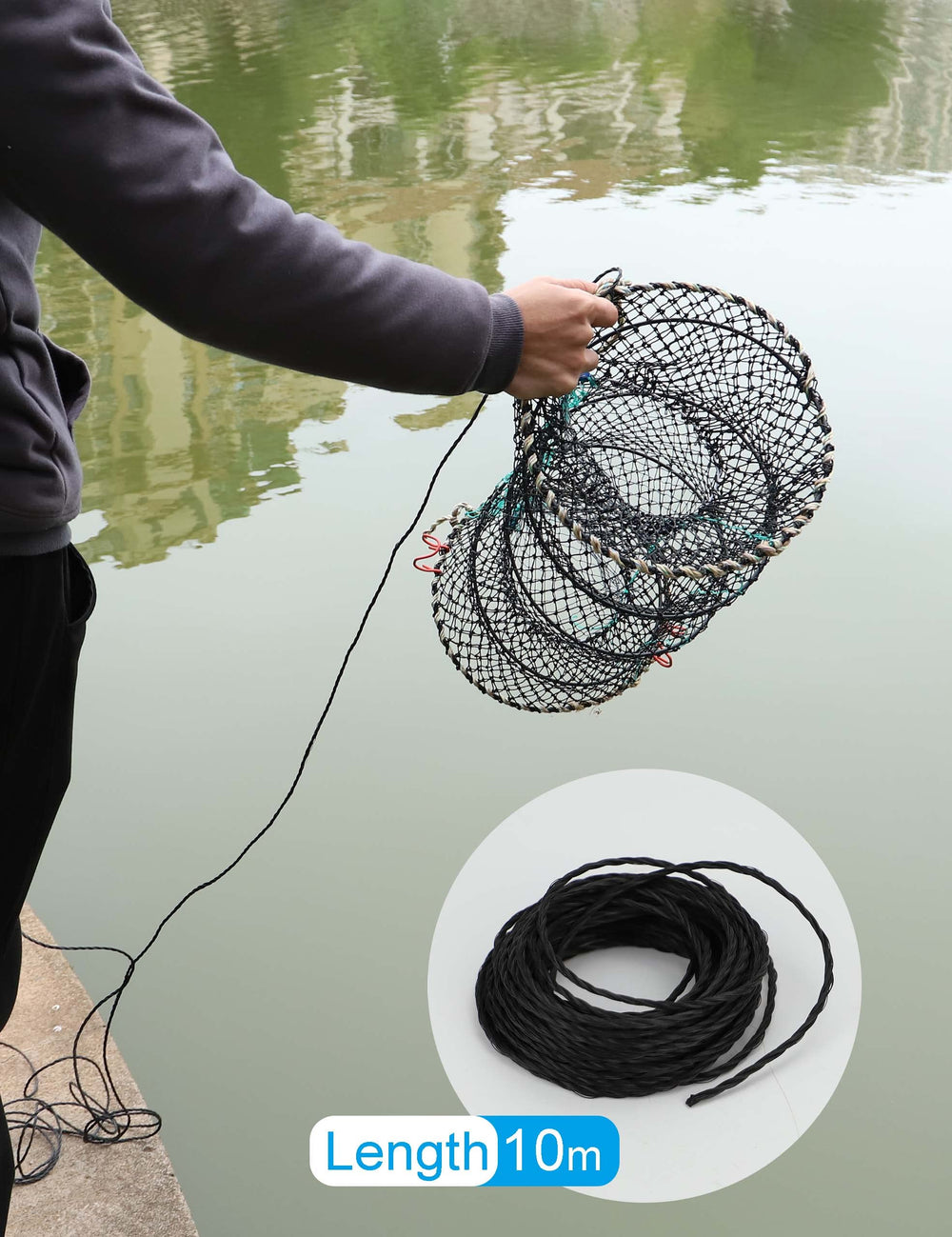 Camping/kayak fishing setup using Hlotmeky crab trap