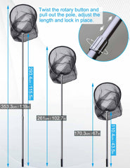 Hlotmeky rubber-coated fishing net reduces tangling during release.