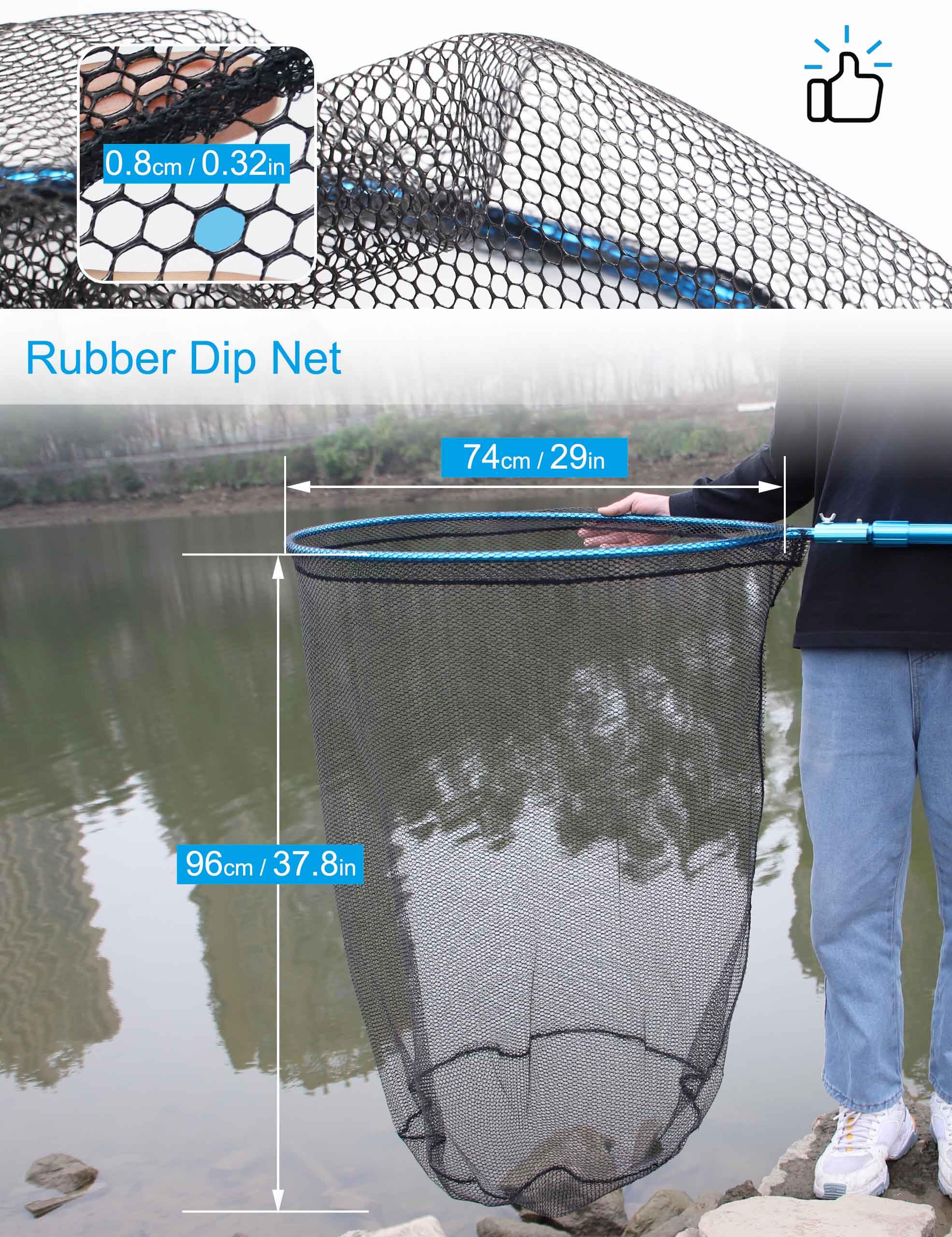 Hlotmeky 29x27 inch hoop captures larger fish without snagging