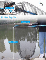 Kayak fishing net with carrying case for easy transport