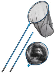 Hlotmeky large saltwater fishing net with retractable telescoping handle extended to 108 inches