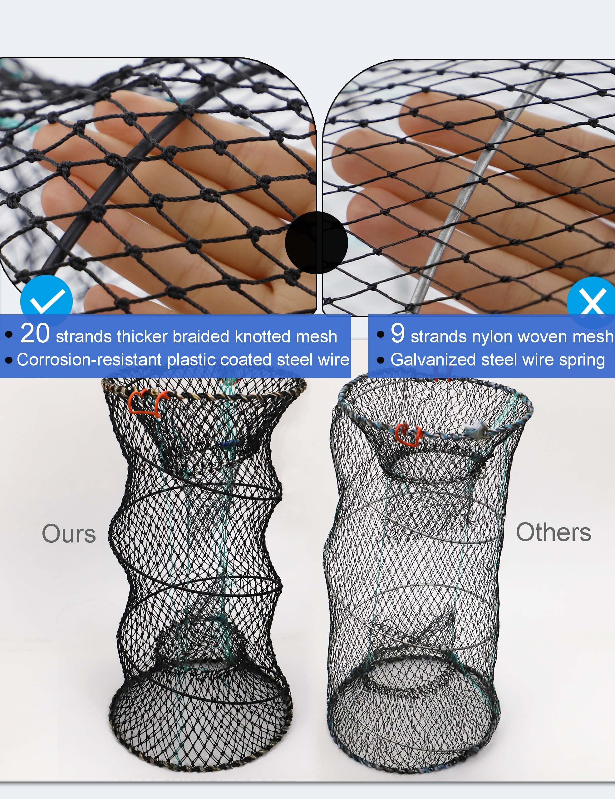 Foldable minnow trap for crawfish and crabbing