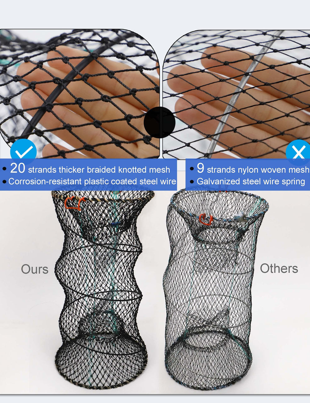 Foldable minnow trap for crawfish and crabbing