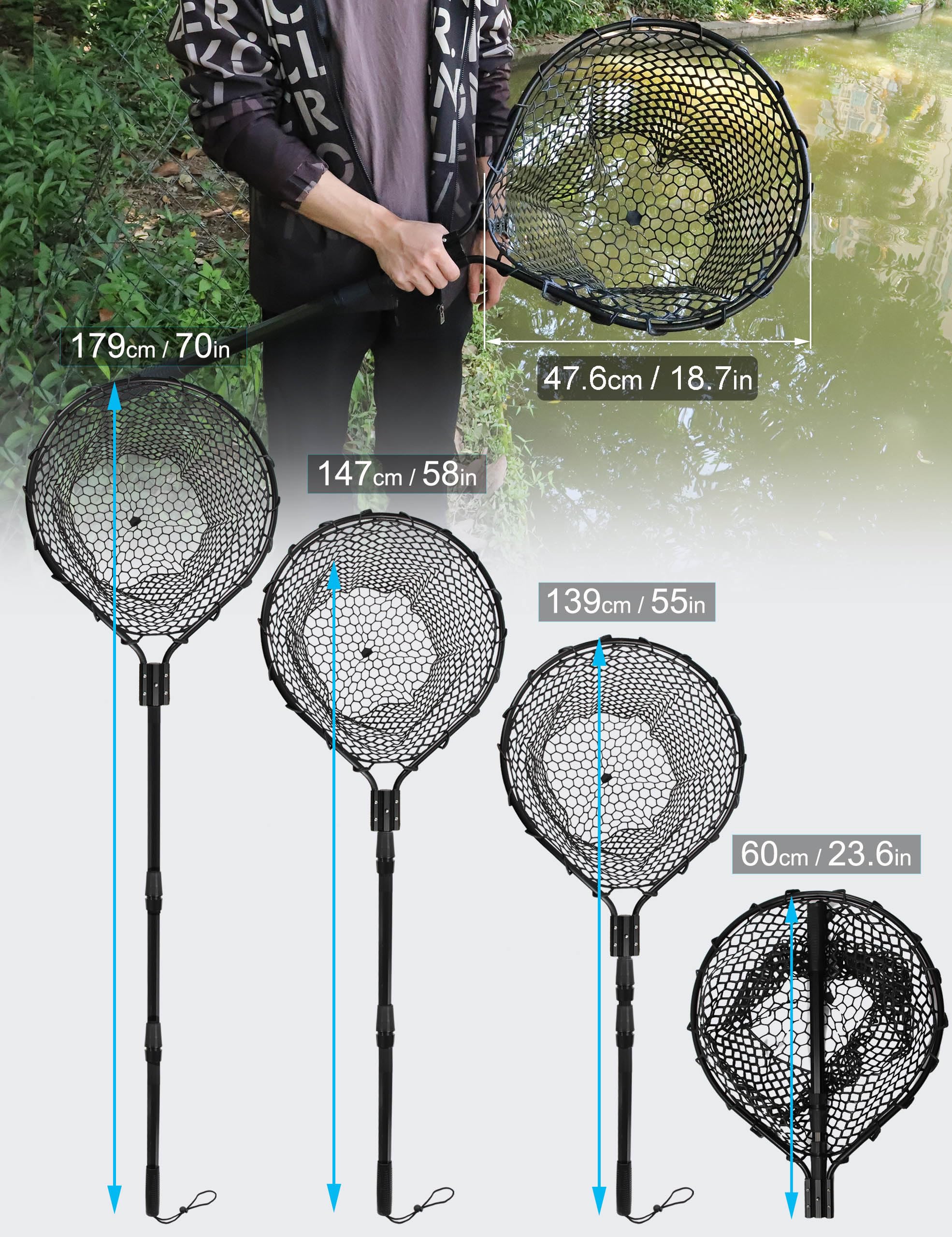 Side view showcasing large hoop and mesh