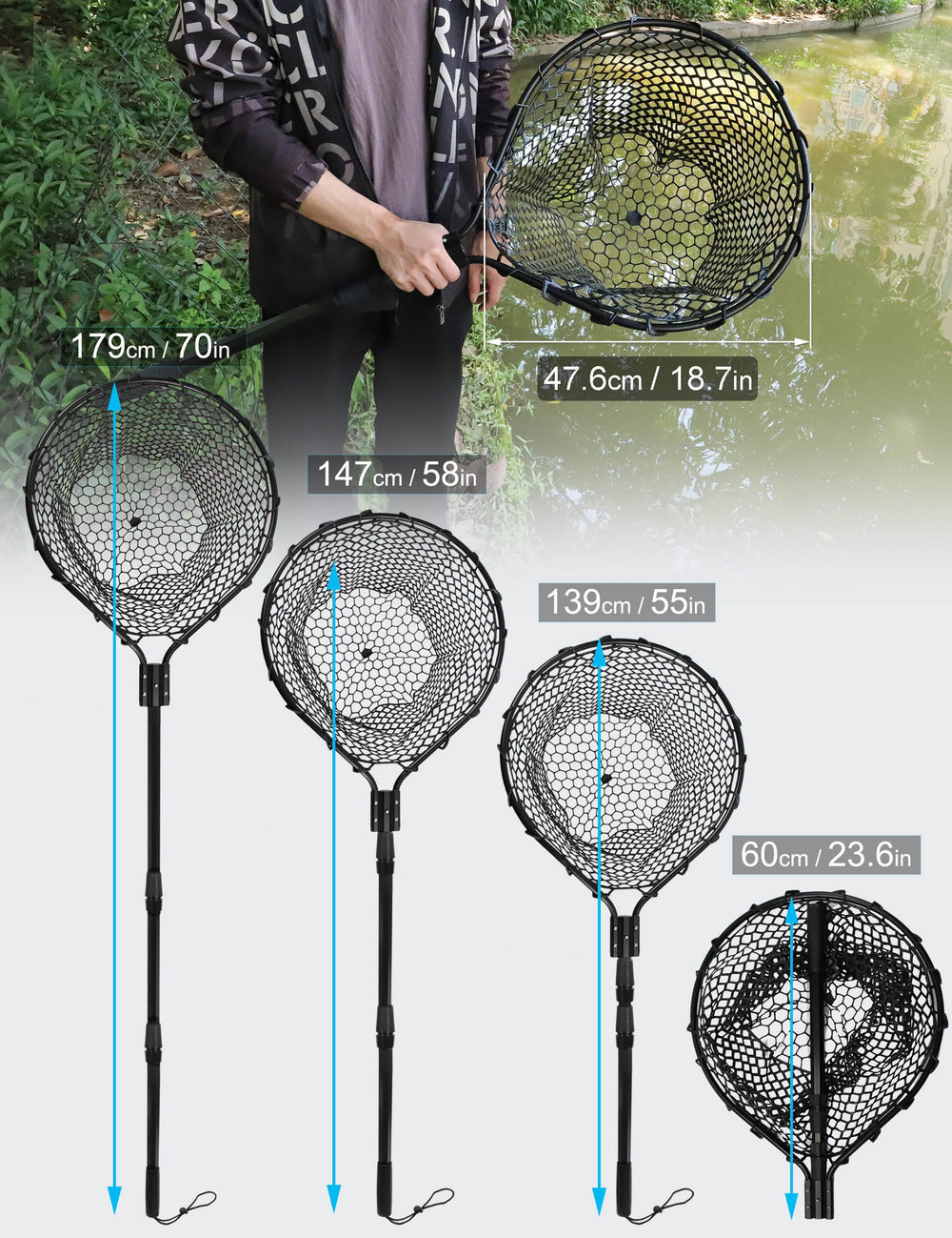 Side view showcasing large hoop and mesh
