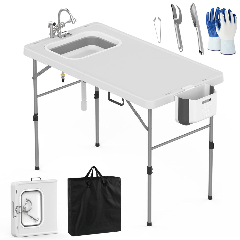 HLPB safety lock on table top increases stability during food prep.