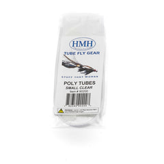 H&M Small Poly Tubes Clear for tube flies; ideal for cold water conditions.