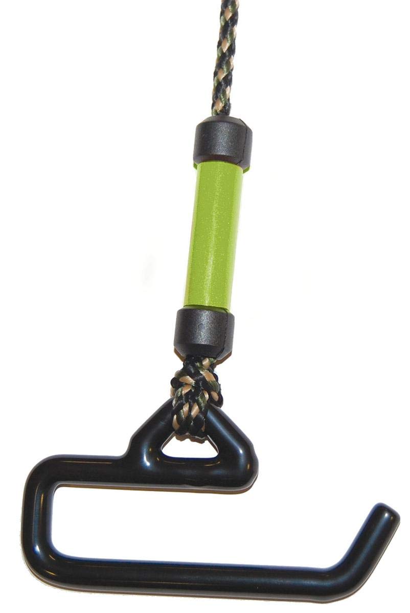 HME PVC-coated hanger safely secures bows during lifting and lowering.