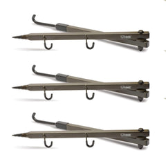 HME bow hanger shows two accessory hooks for gear organization