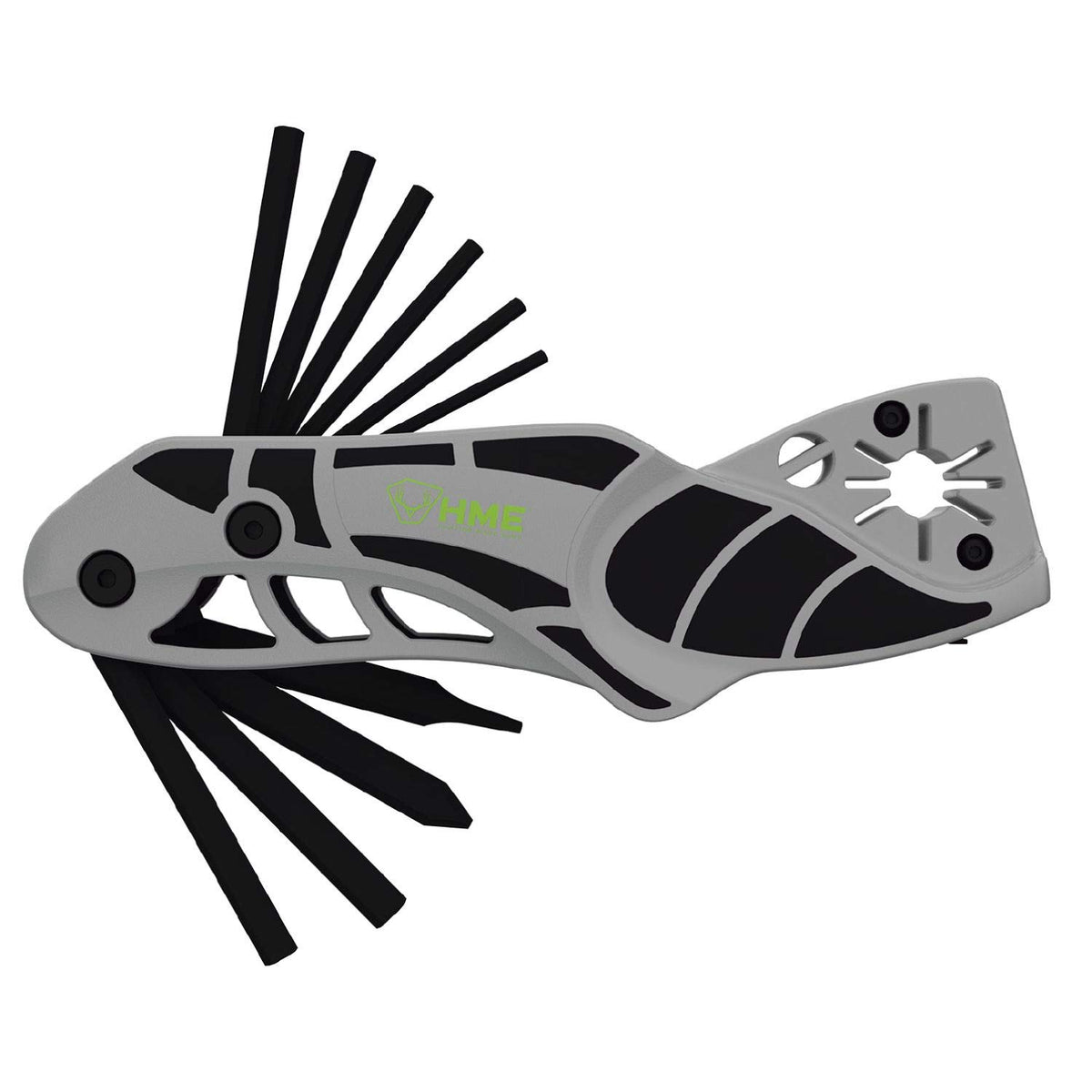 HME Compact Lightweight Hunting Pocket Multi-Tool 14-in-1 with wrench and broadhead sharpener