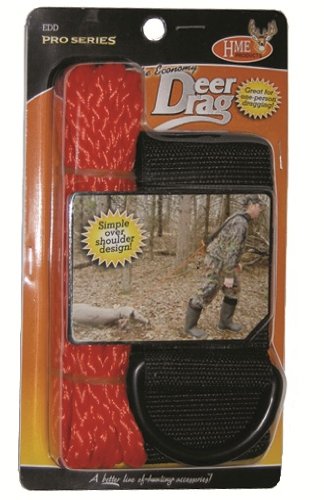 HME Economy Deer Drag over-the-shoulder strap for balanced load and reduced fatigue.