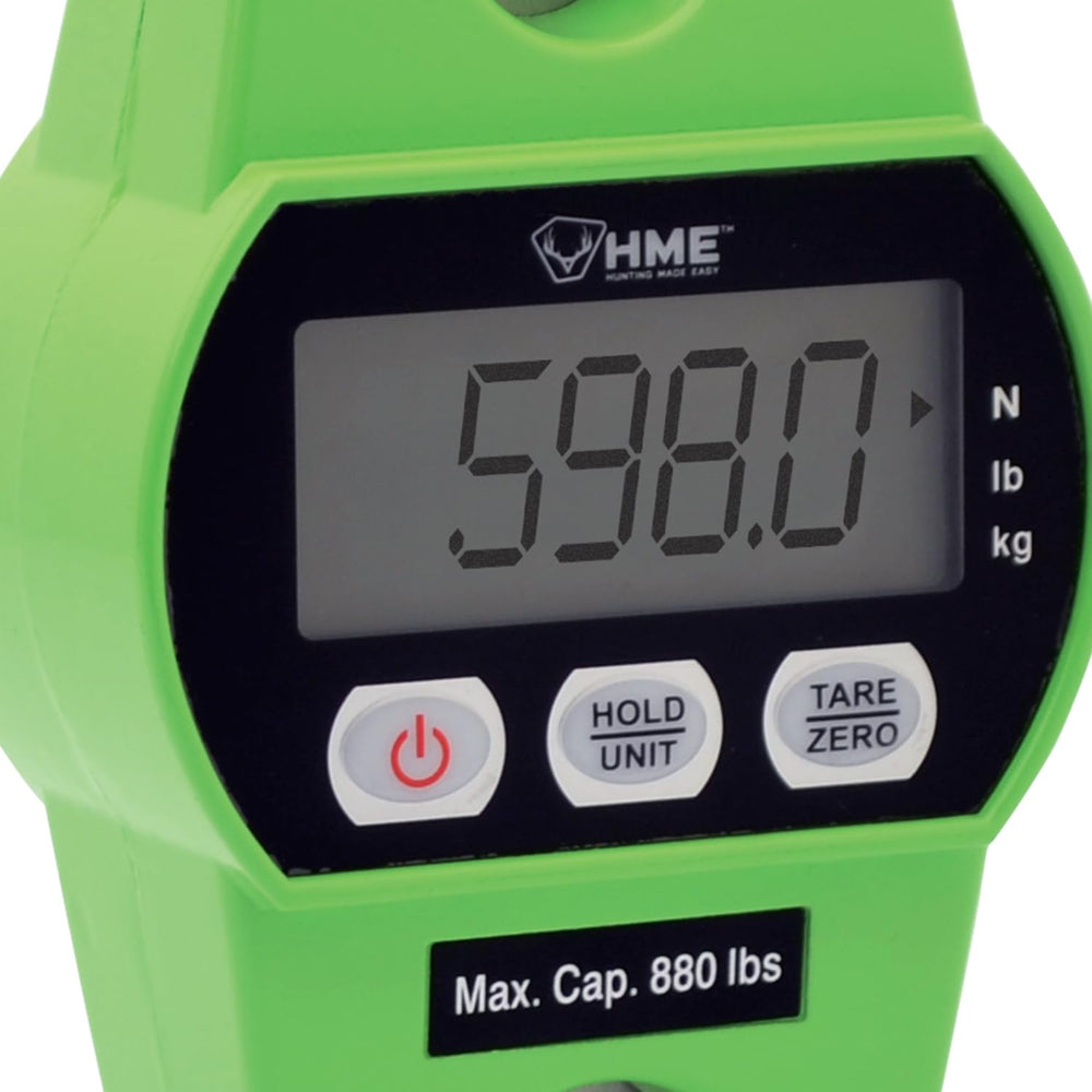 HME hanging scale tare function feature