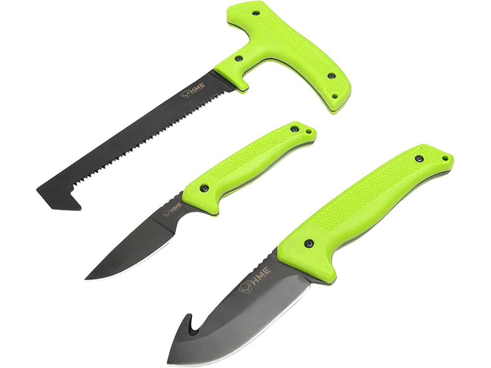 HME lightweight pocket field dress kit with 8.75-inch saw for clean cuts in the field.