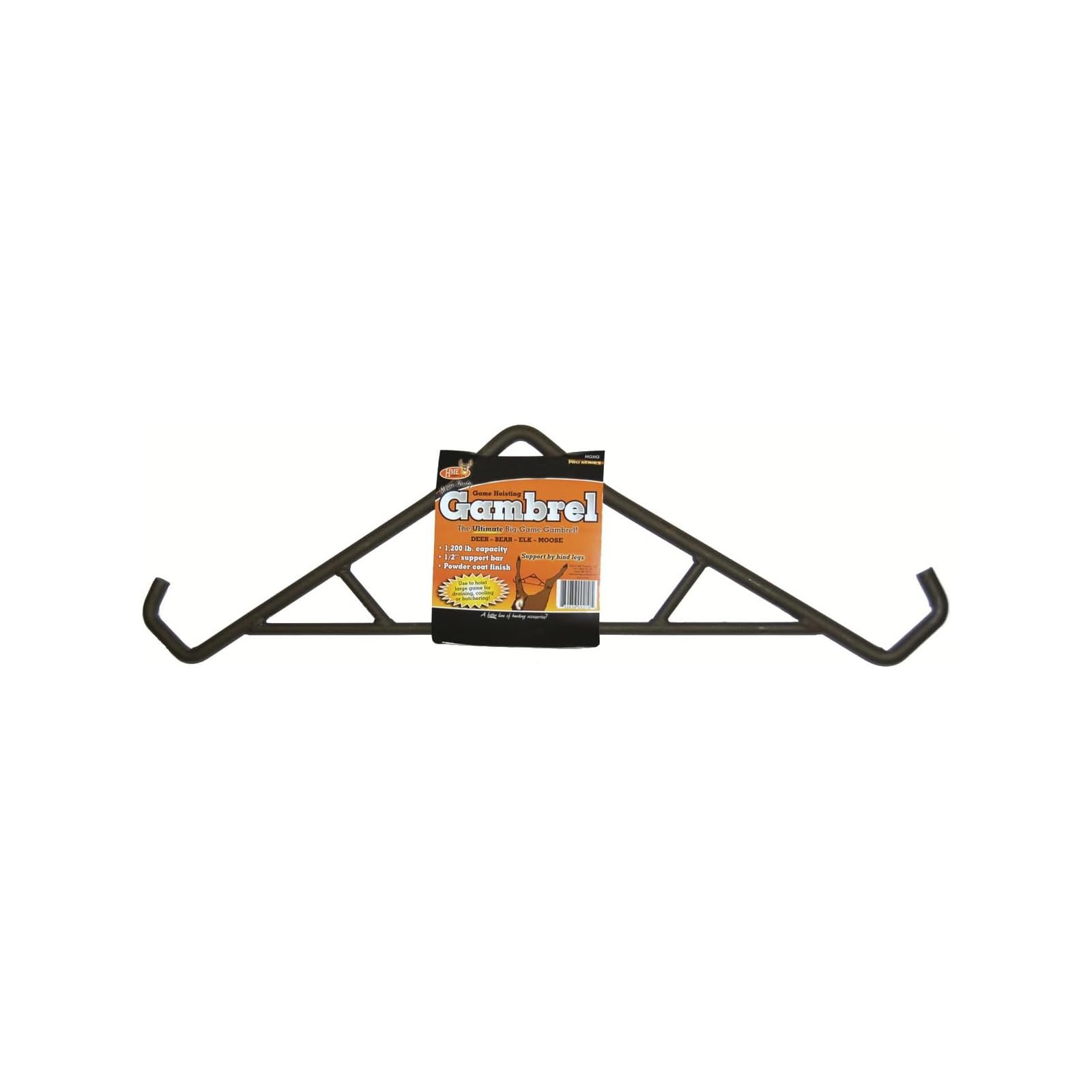 HME Mega Game Hanging Gambrel with closed hook design prevents slipping during lifting.