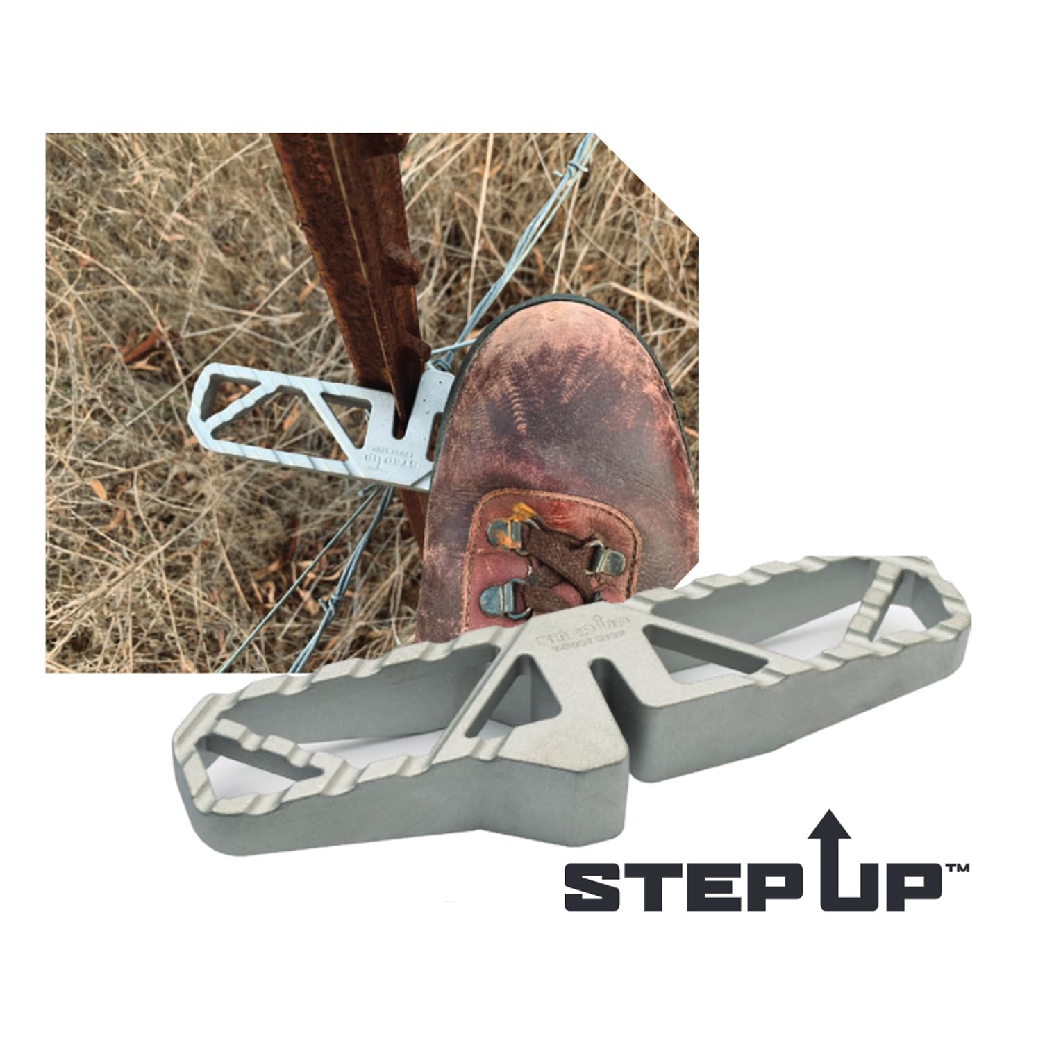 HME T-Post Fence Step includes nylon storage pouch for easy transport