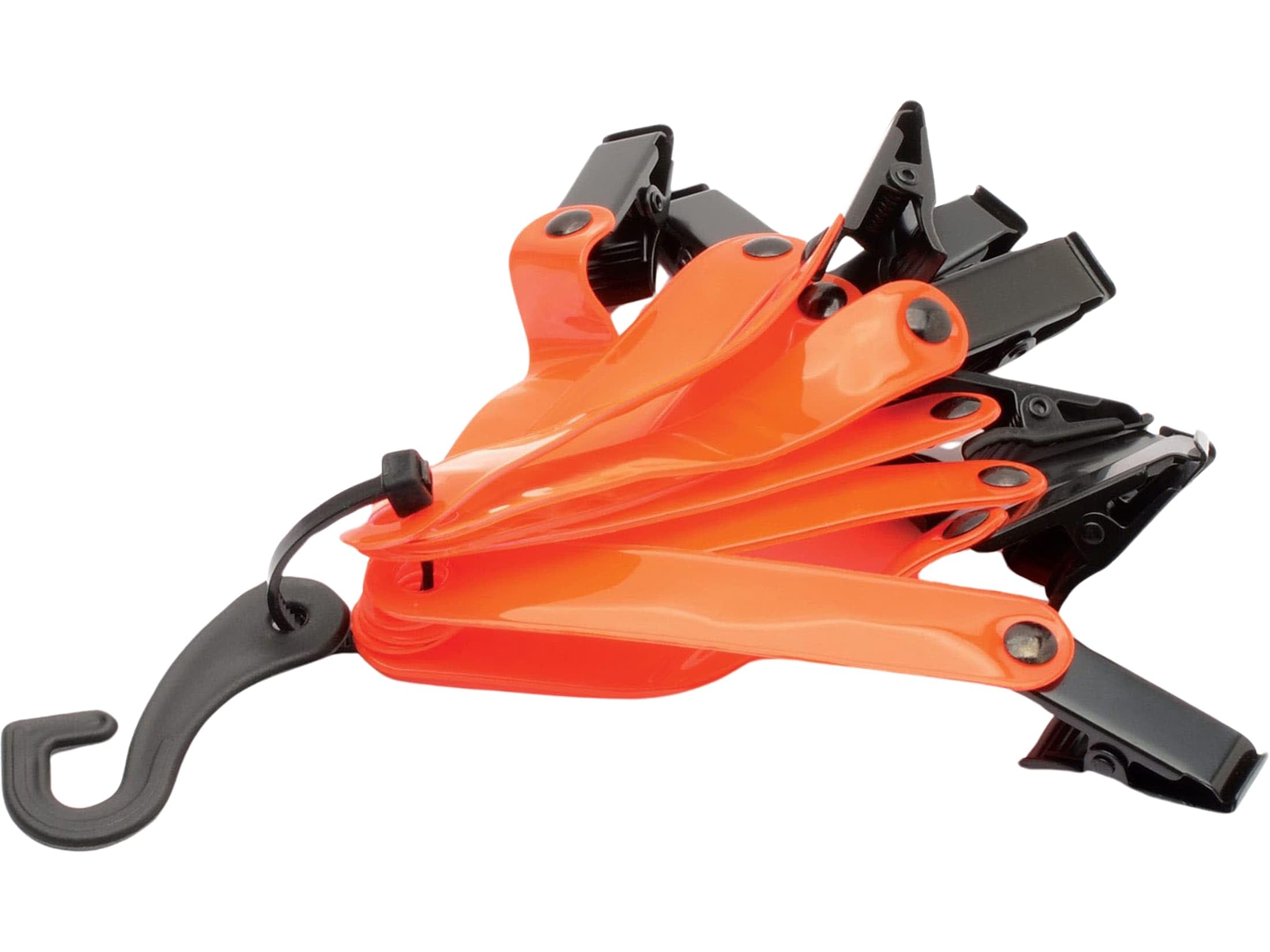 HME orange trail marker with clip for day and night visibility on trails.
