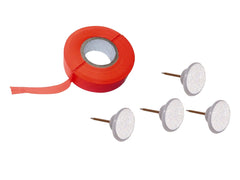 HME Trail Ribbon with orange color and reflective tacks for clear night navigation.